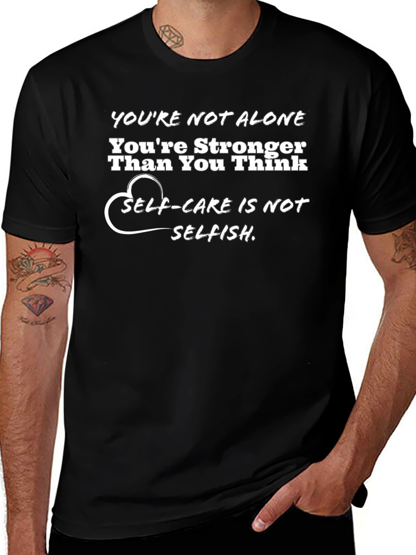 Youre Not Alone Graphic Tee - Self Care Motivation