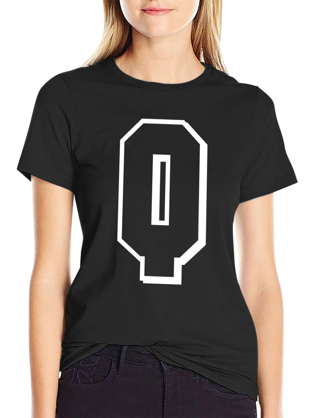 Modern Letter Q Graphic T-Shirt