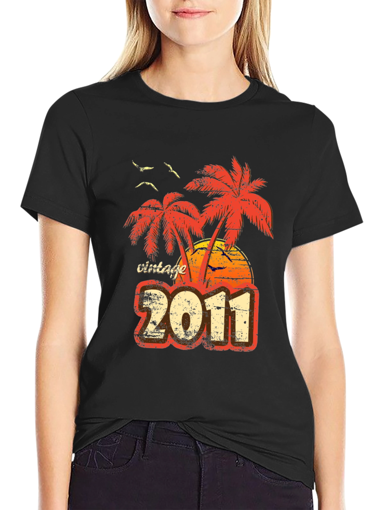 Vintage 2011 Palm Tree Graphic Tee