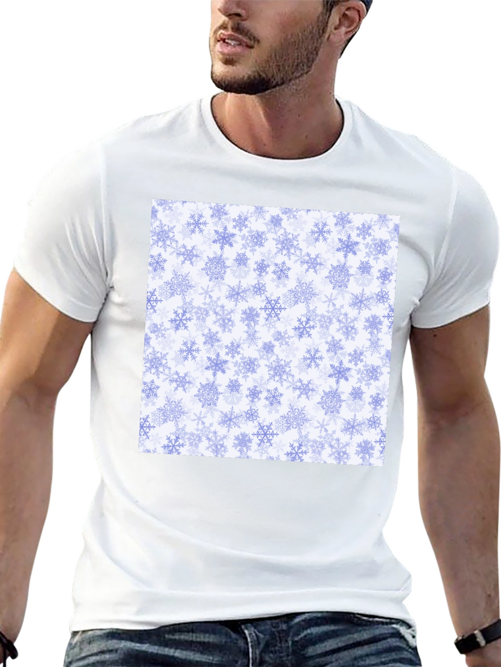Snowflake Pattern Tee - Winter Holiday Style!