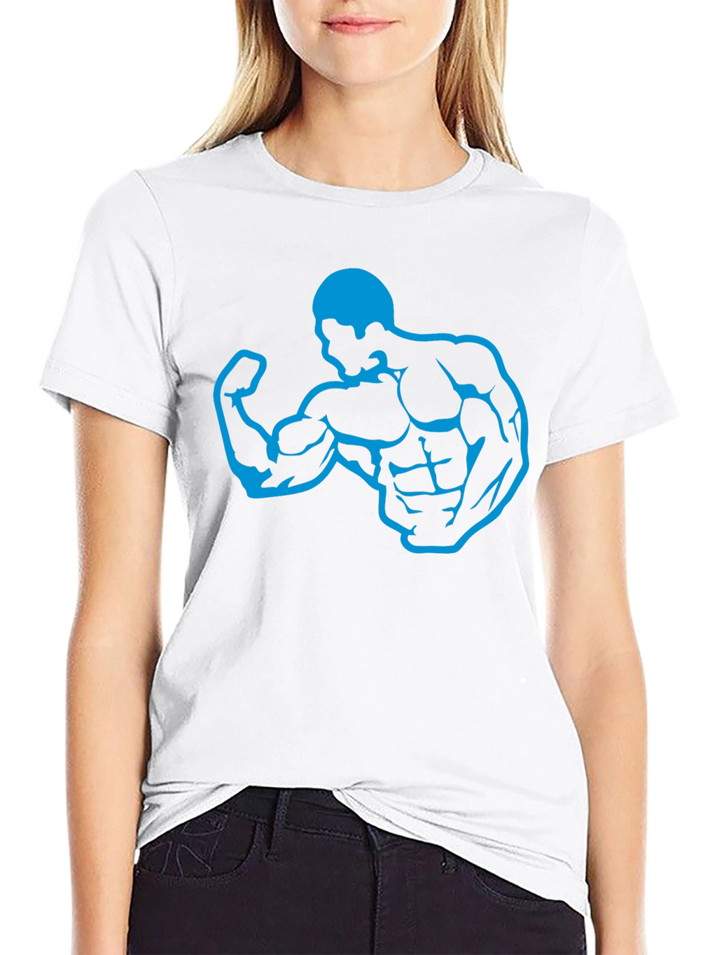 Muscle Man Graphic T-Shirt - Black
