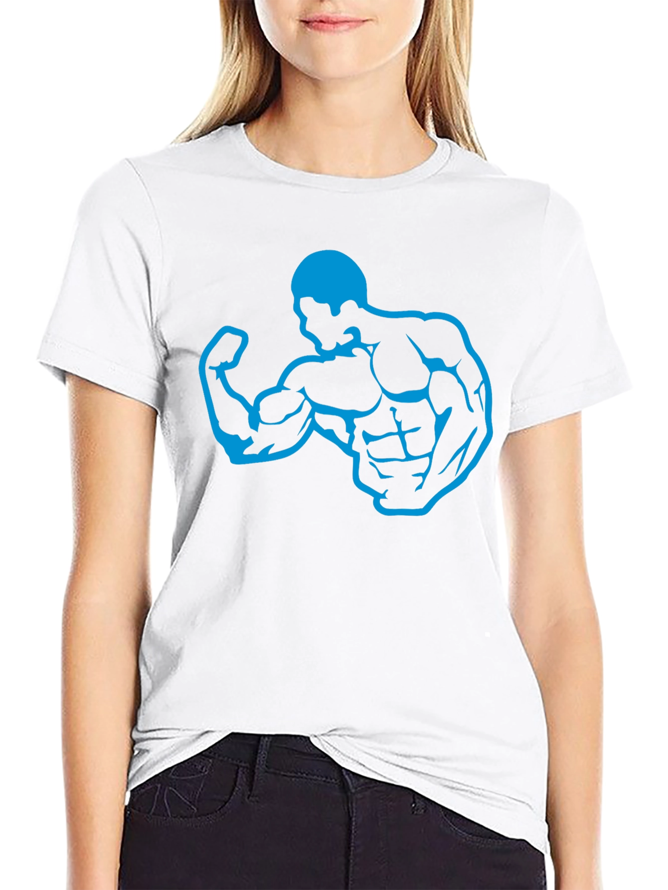 Muscle Man Graphic T-Shirt - Black