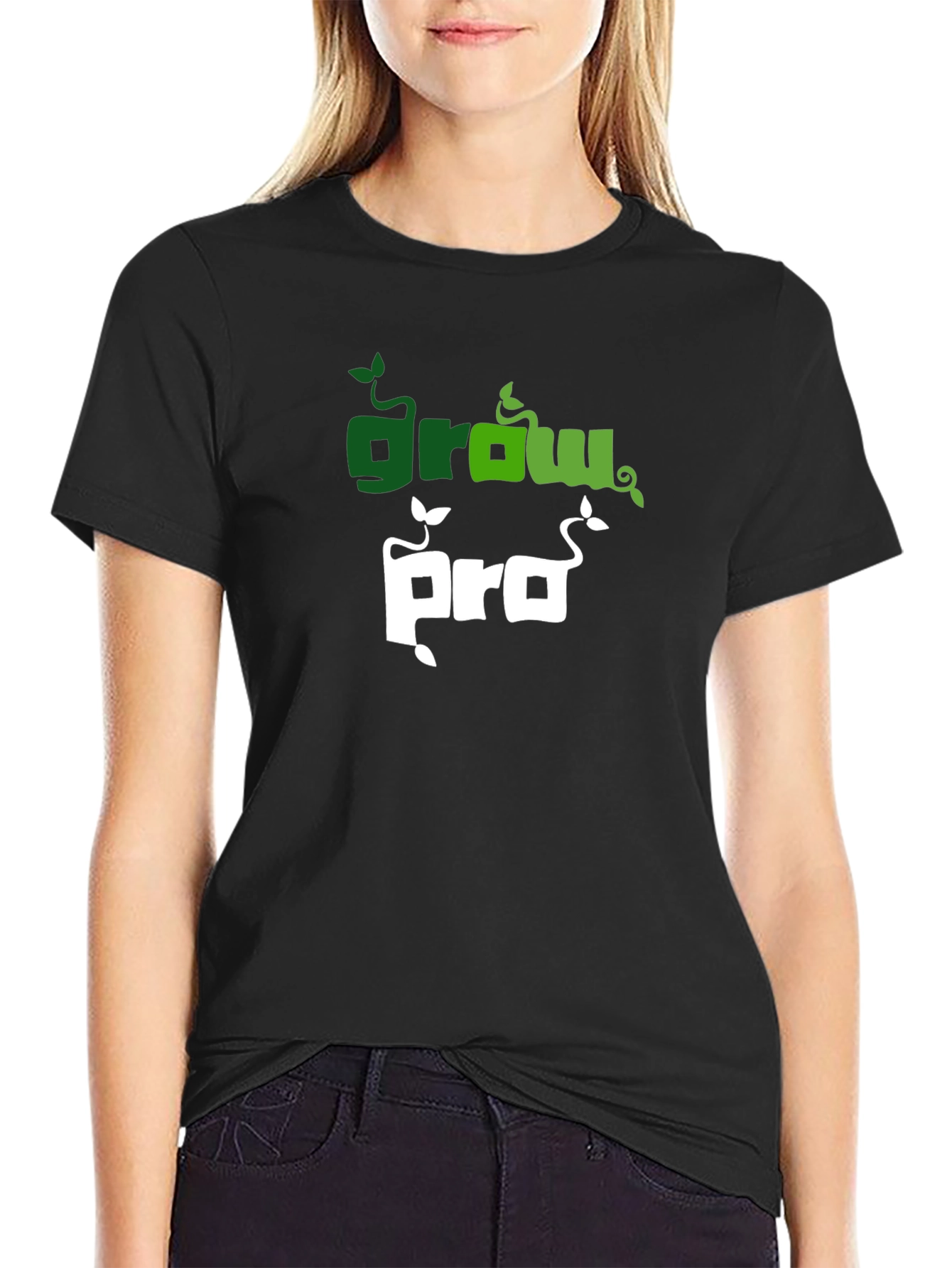 Grow Pro Black T-Shirt: Stylish & Comfy