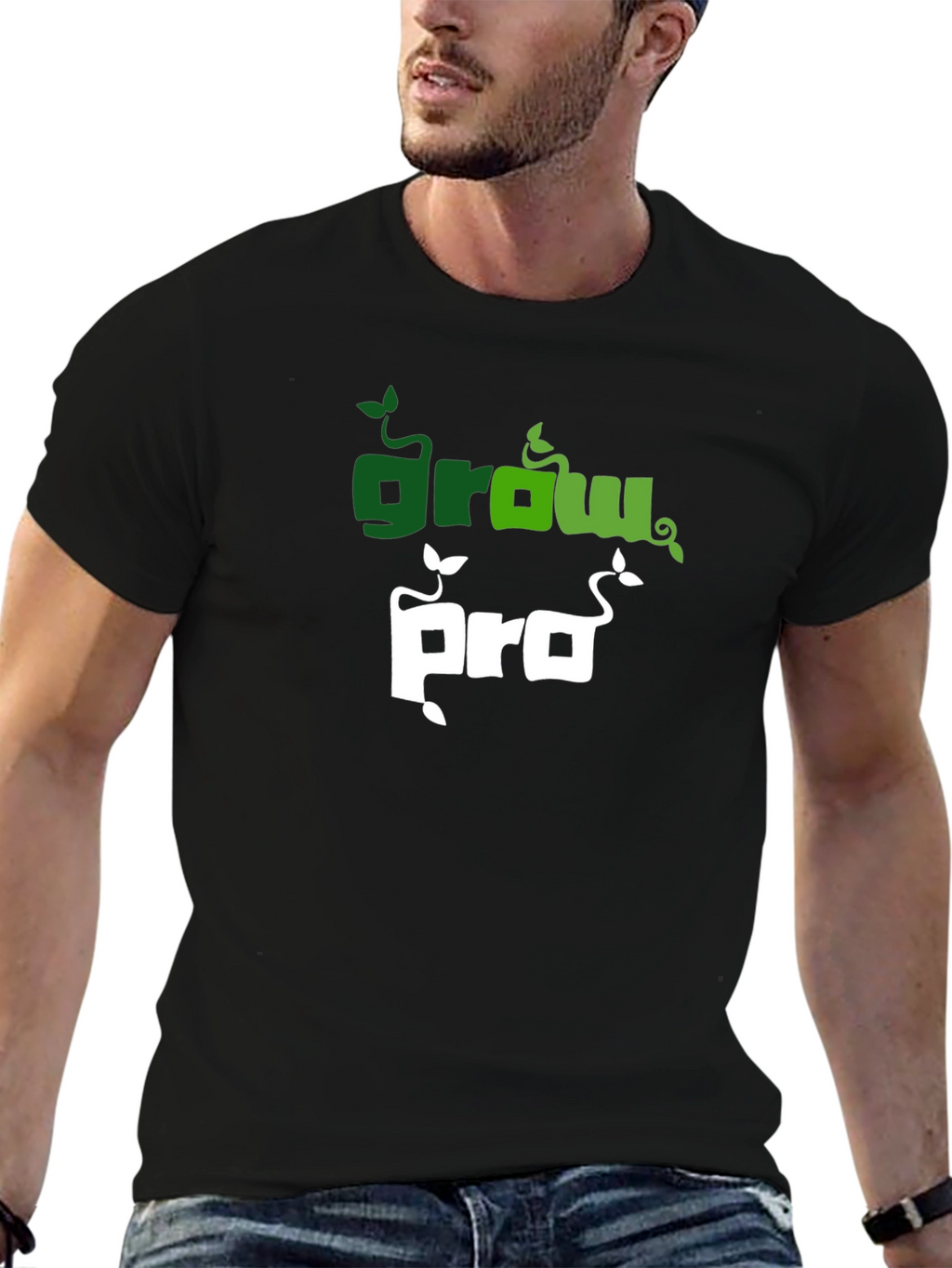 Grow Pro Black T-Shirt: Stylish & Comfy