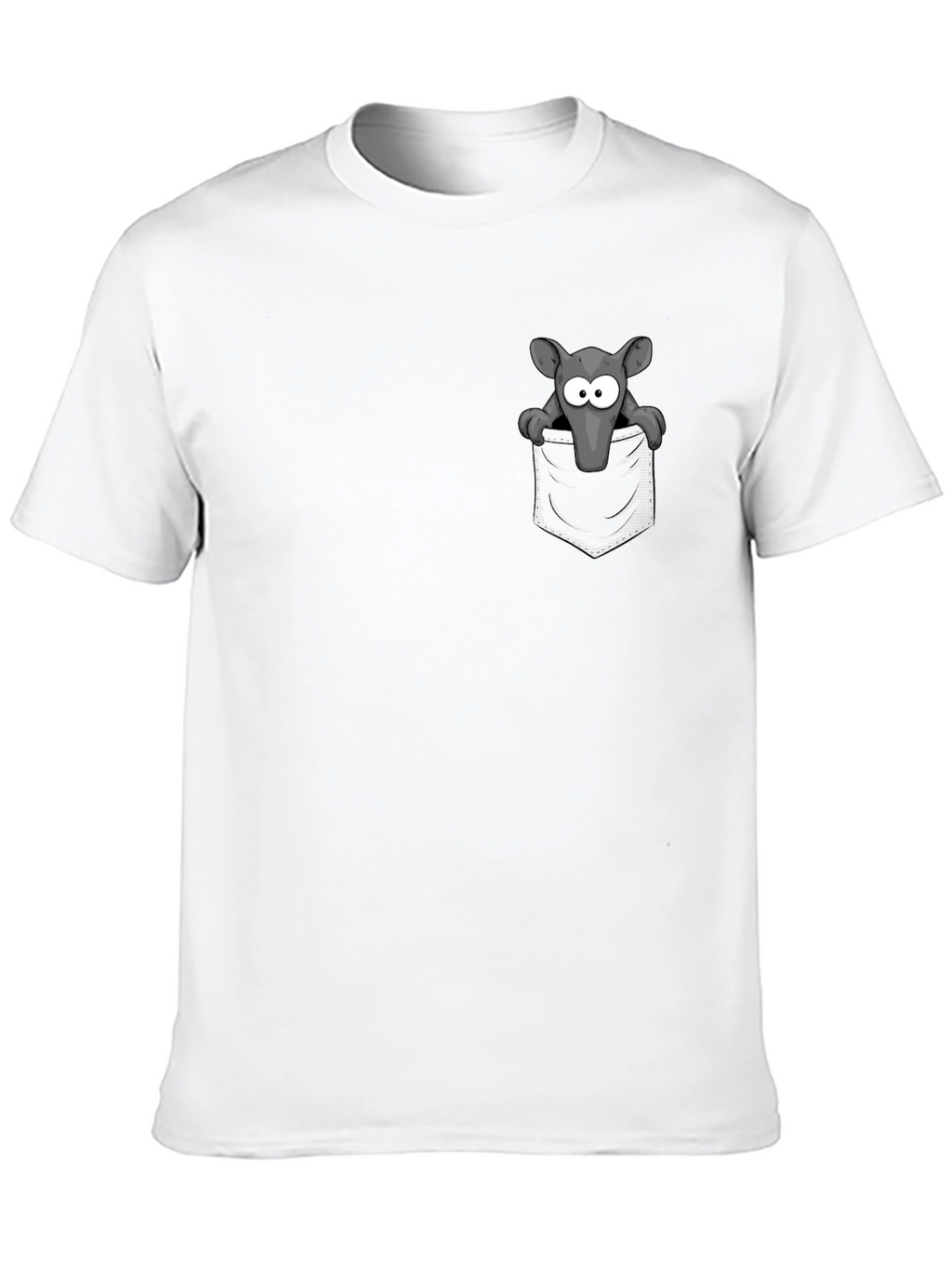 Pocket Rat Graphic Tee - Black Cotton T-Shirt