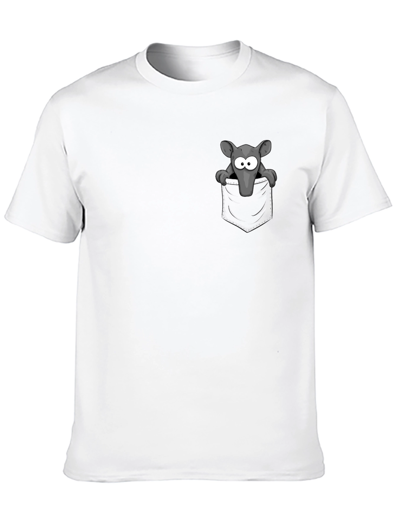 Pocket Rat Graphic Tee - Black Cotton T-Shirt