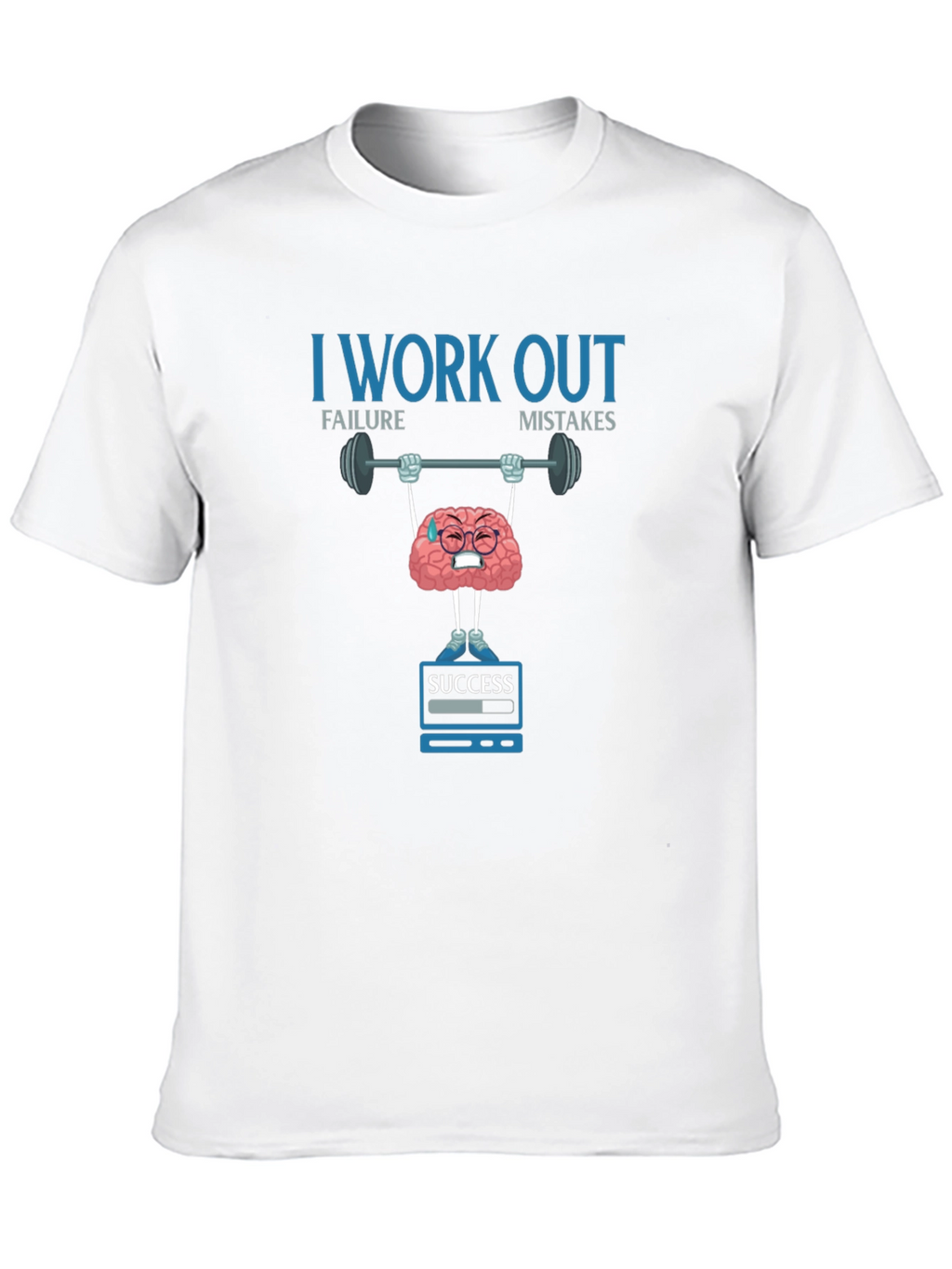 I Work Out Brain Graphic T-Shirt