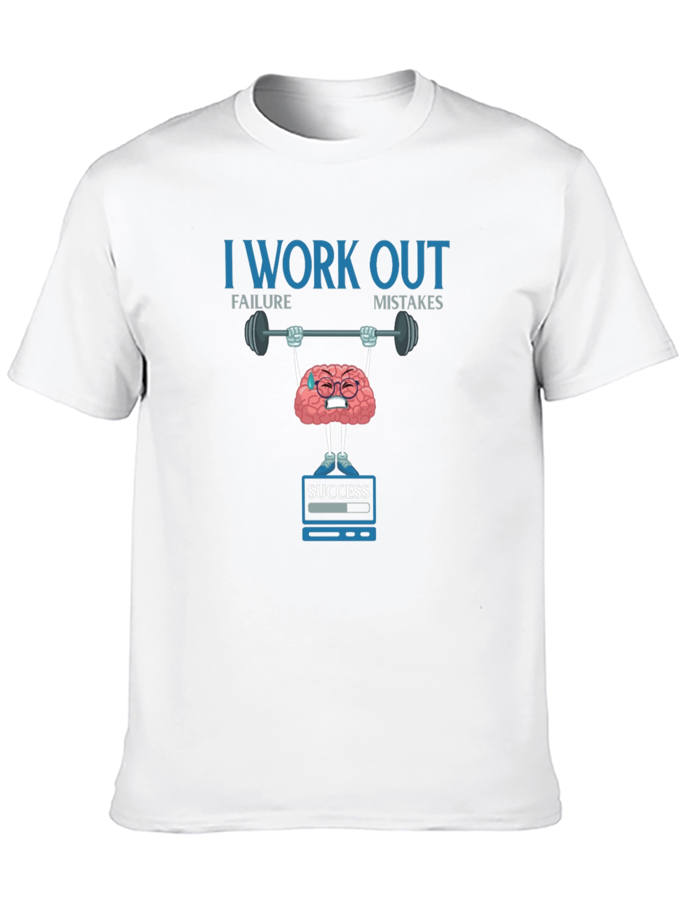 I Work Out Brain Graphic T-Shirt