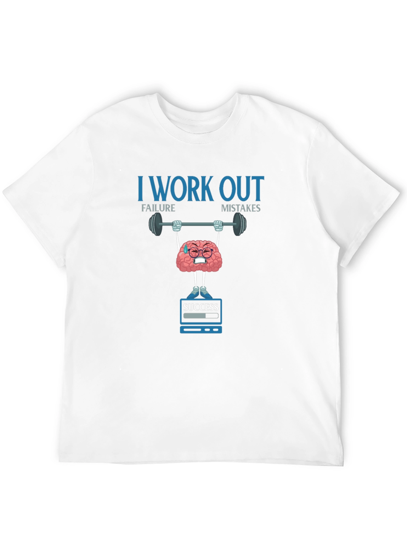 I Work Out Brain Graphic T-Shirt