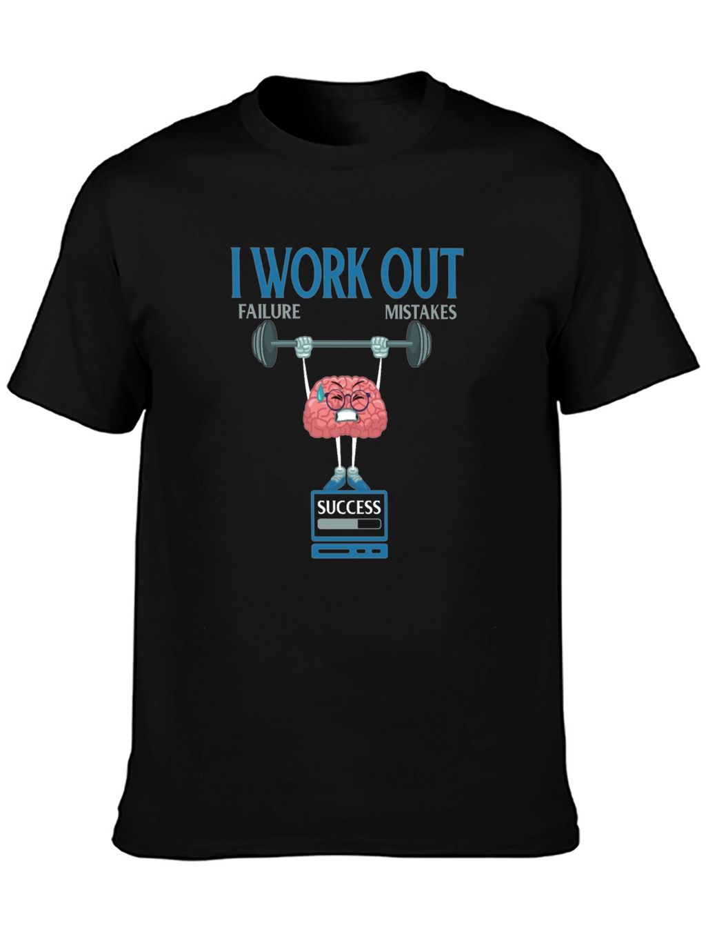 I Work Out Brain Graphic T-Shirt