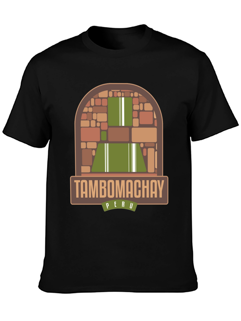 Tambo Machay Peru Graphic Tee - Black Cotton T-Shirt
