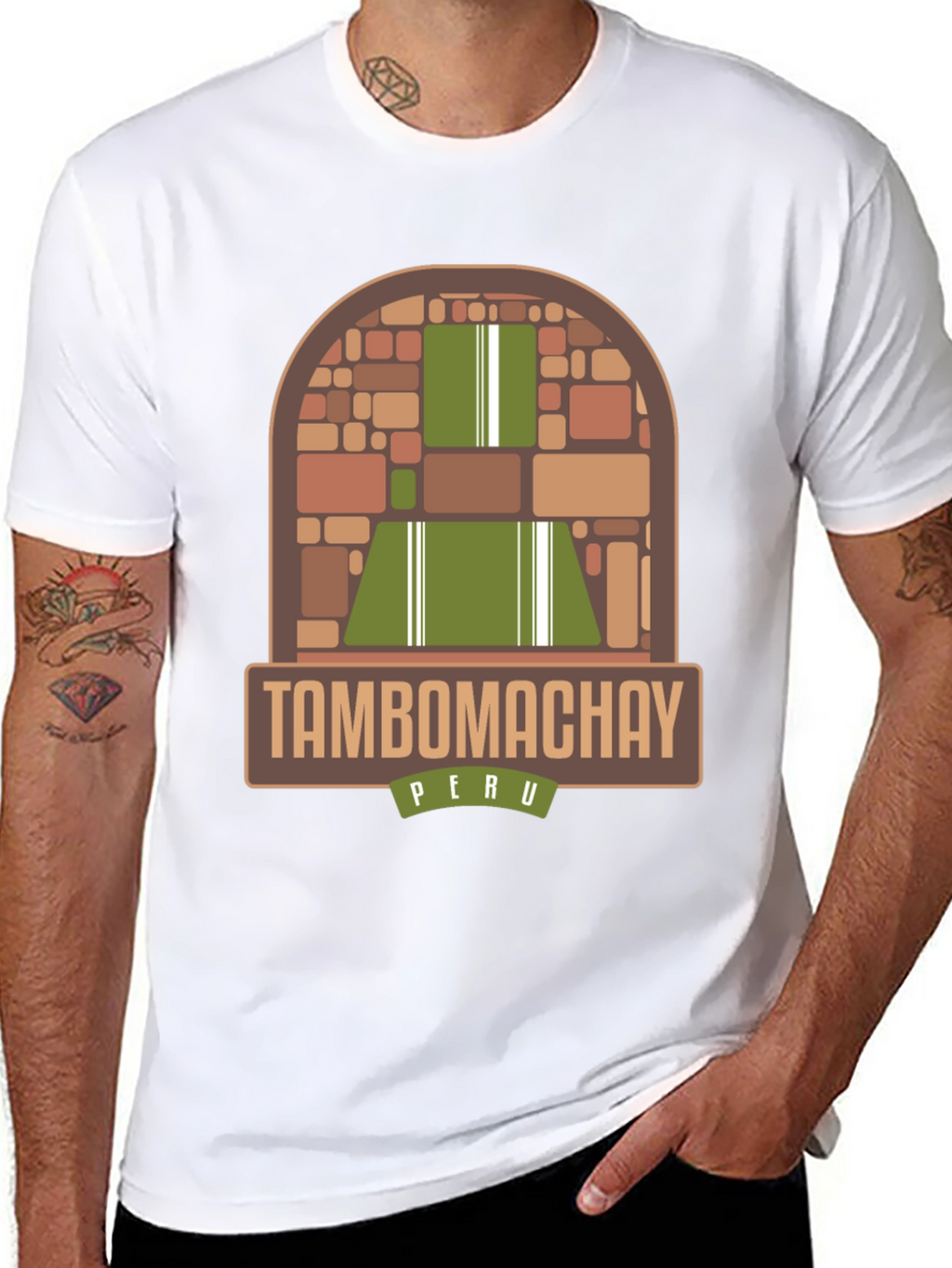 Tambo Machay Peru Graphic Tee - Black Cotton T-Shirt
