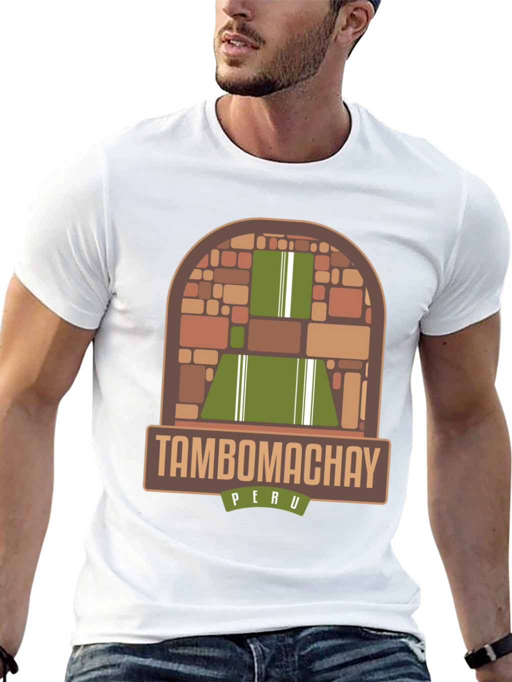 Tambo Machay Peru Graphic Tee - Black Cotton T-Shirt
