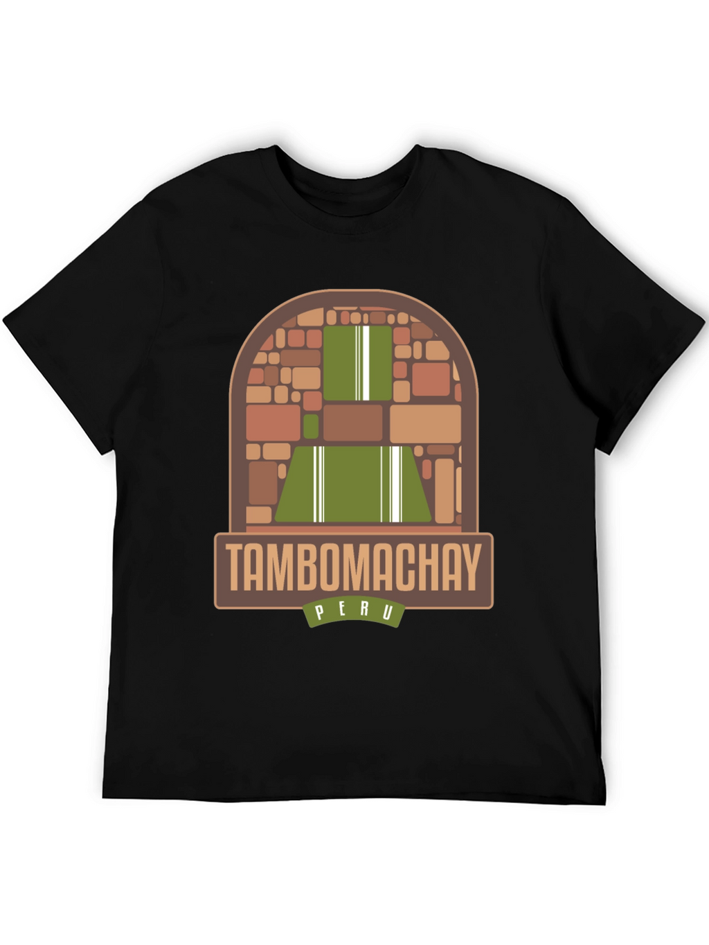 Tambo Machay Peru Graphic Tee - Black Cotton T-Shirt