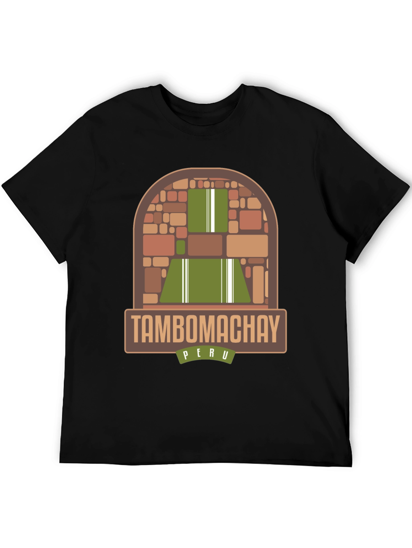 Tambo Machay Peru Graphic Tee - Black Cotton T-Shirt