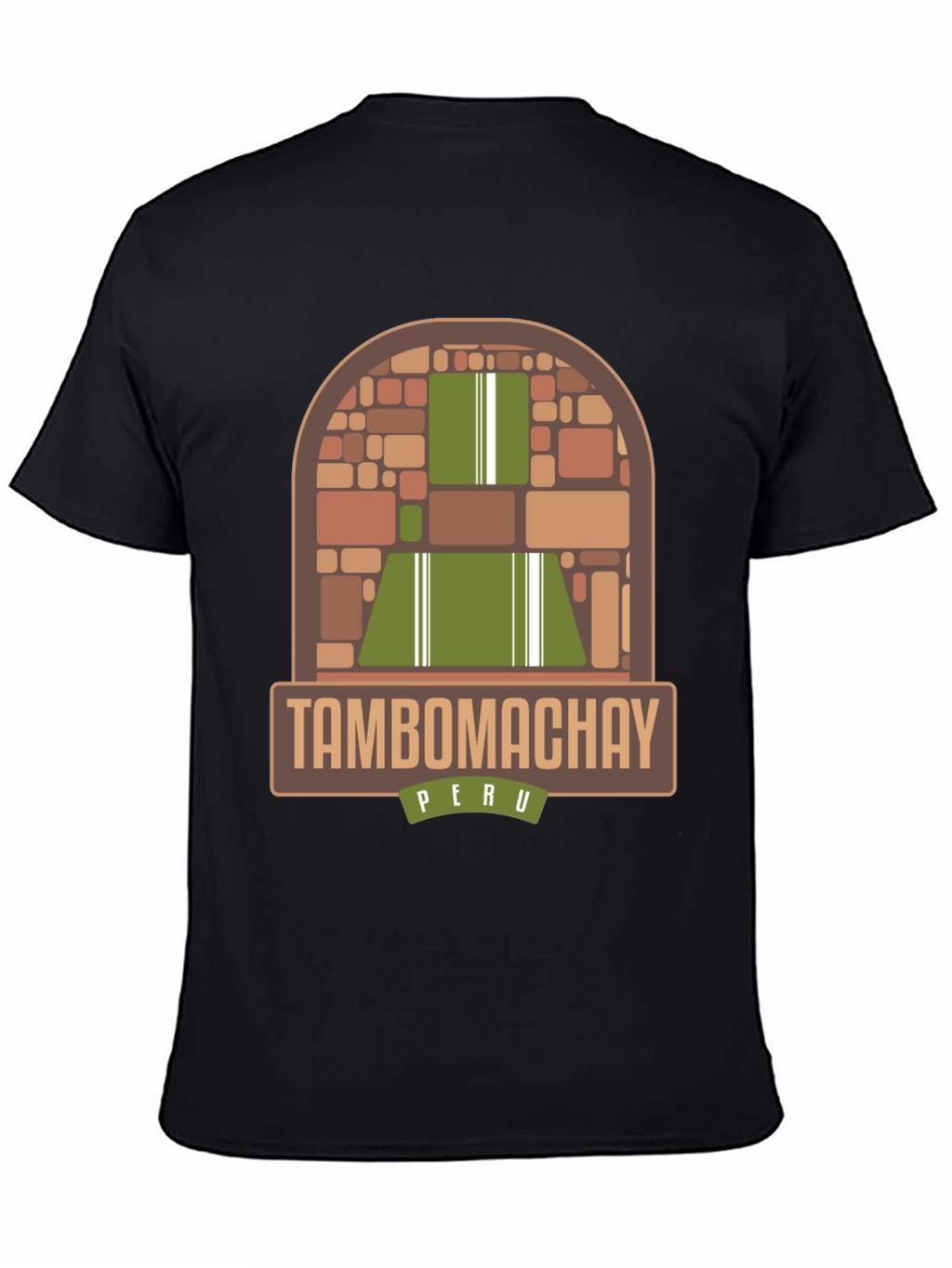 Tambo Machay Peru Graphic Tee - Black Cotton T-Shirt