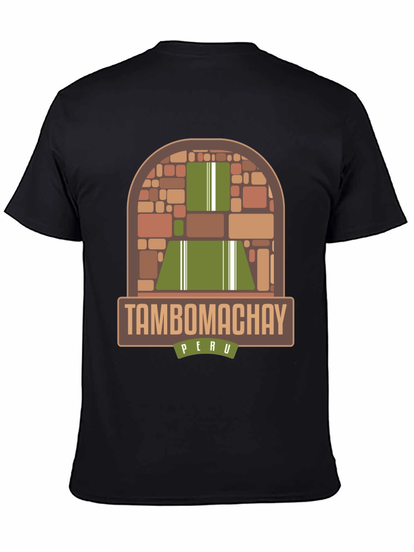 Tambo Machay Peru Graphic Tee - Black Cotton T-Shirt