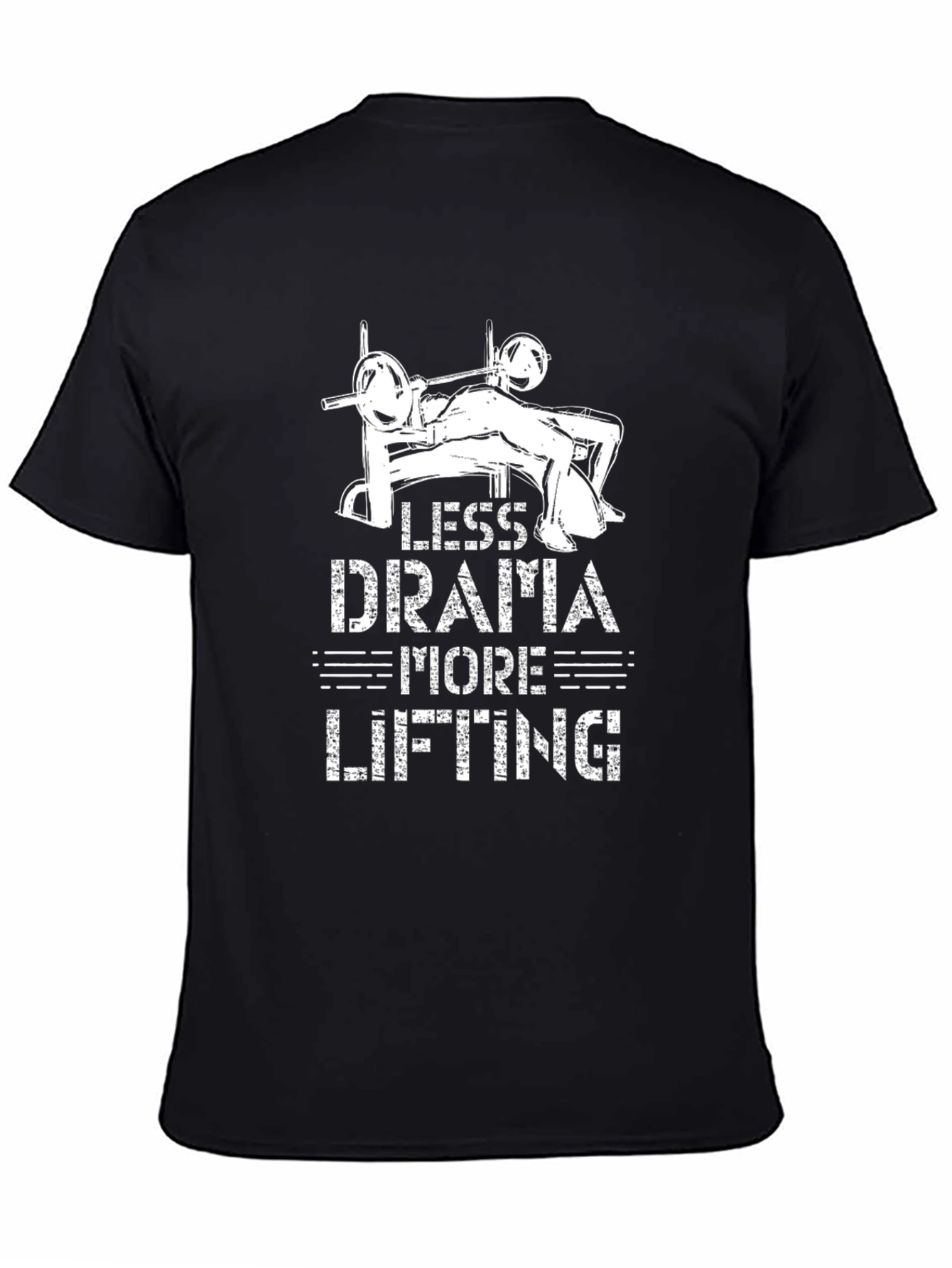 Less Drama More Lifting Black Graphic Tee
