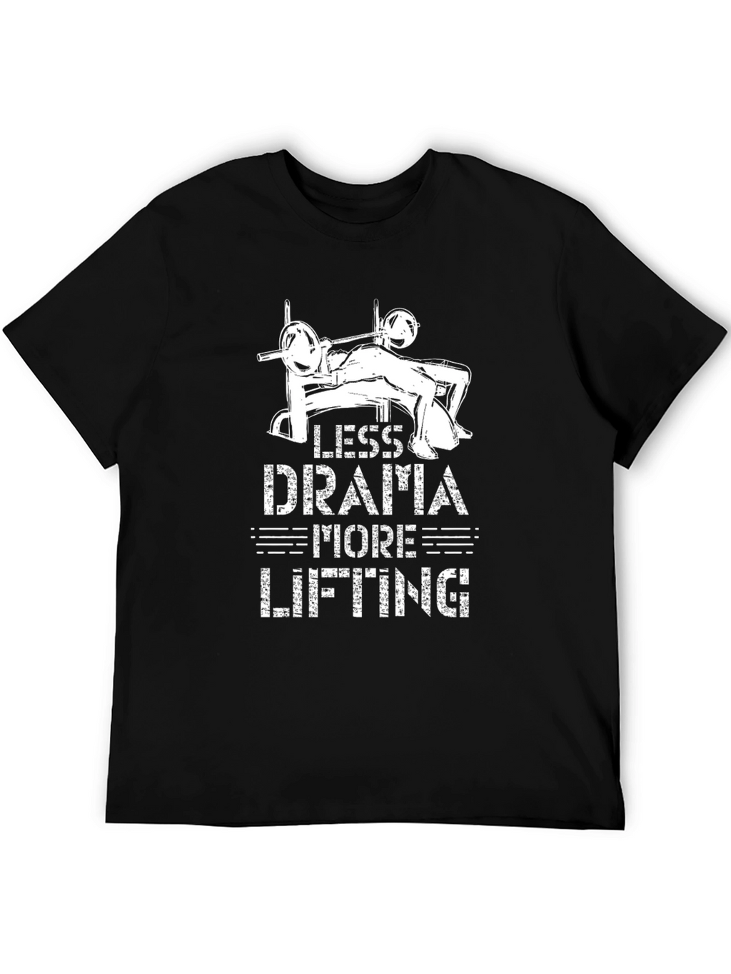 Less Drama More Lifting Black Graphic Tee