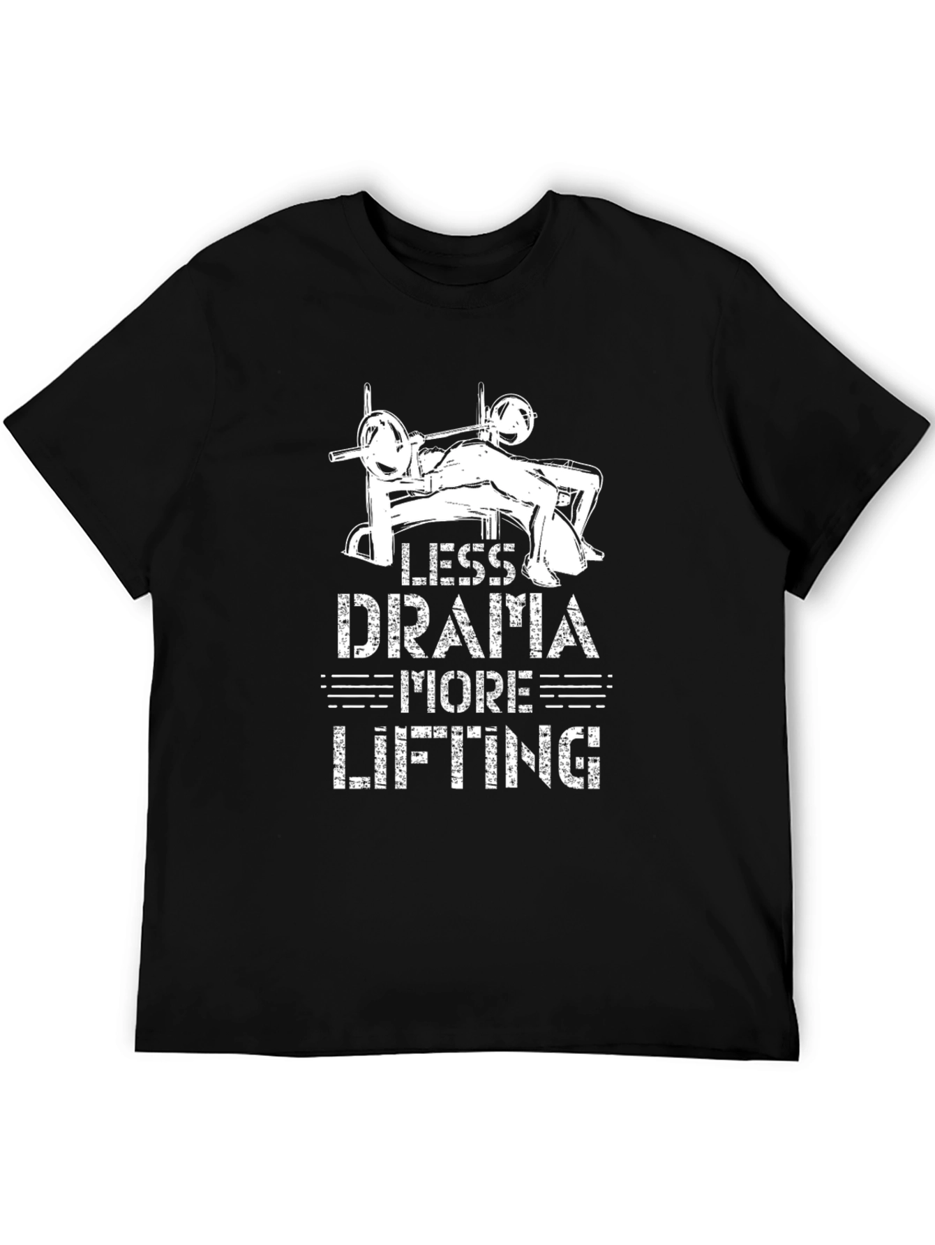 Less Drama More Lifting Black Graphic Tee