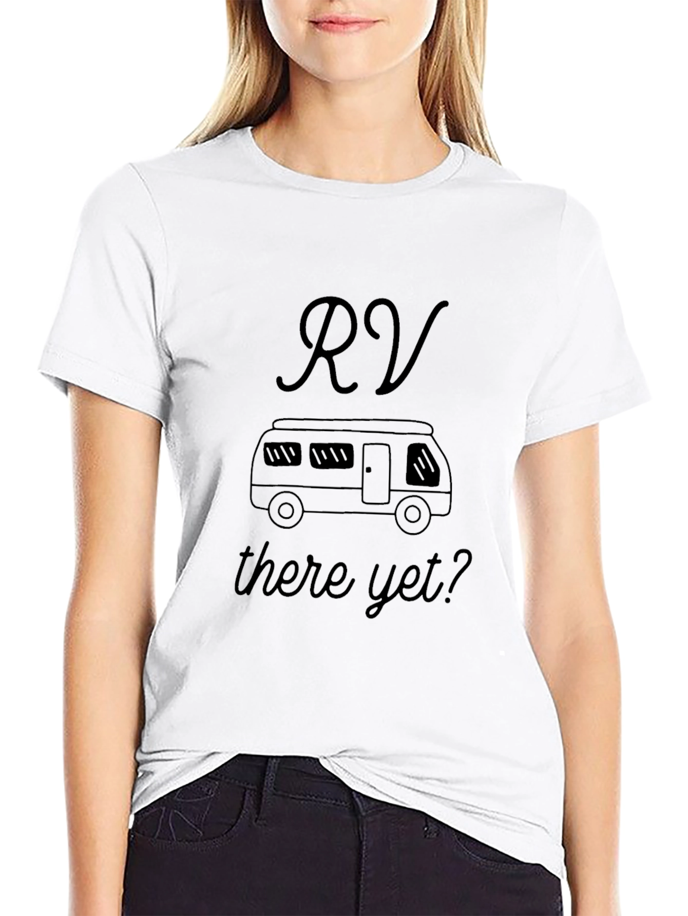 RV There Yet? Black T-Shirt - Road Trip Adventure