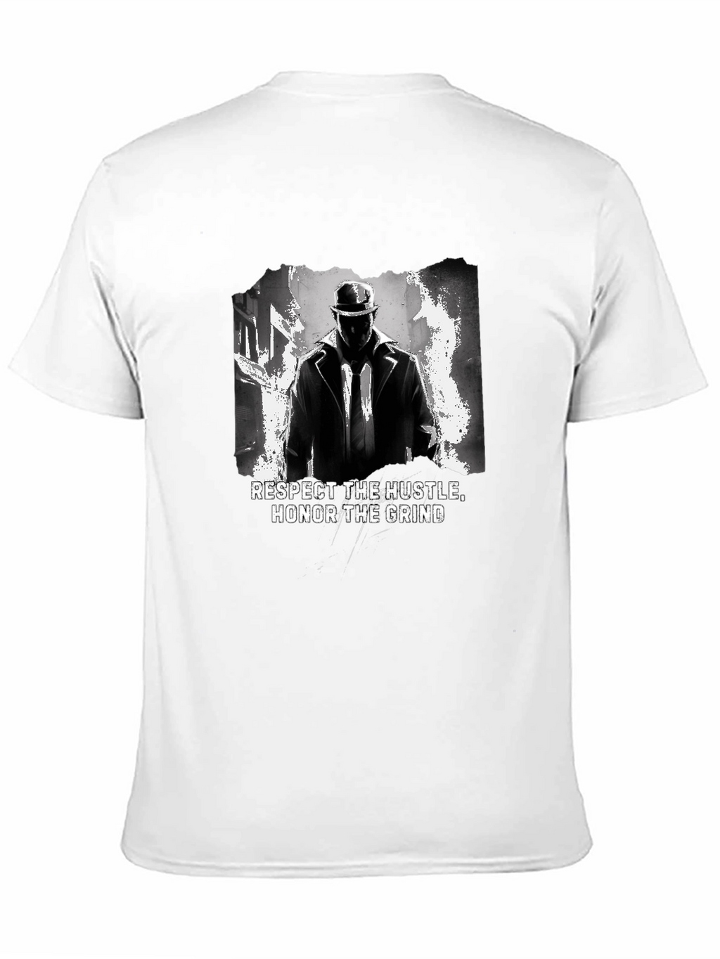 Respect the Hustle Honor Grind Black Graphic Tee