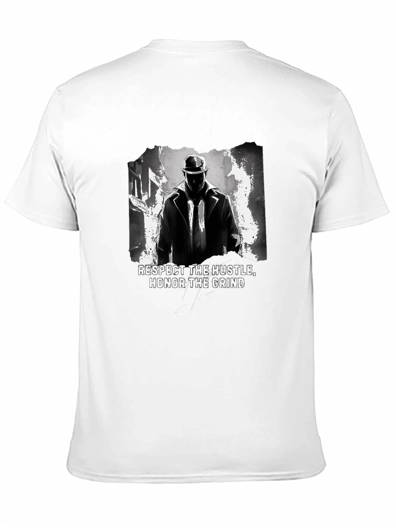 Respect the Hustle Honor Grind Black Graphic Tee