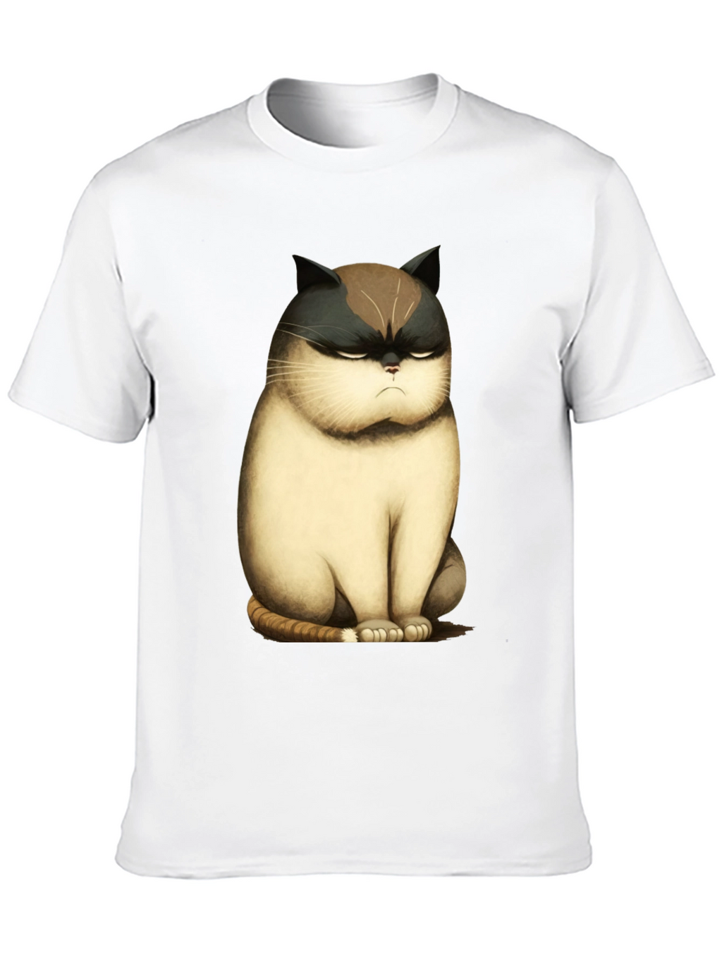 Grumpy Cat T-Shirt - Funny Cartoon Cat Tee