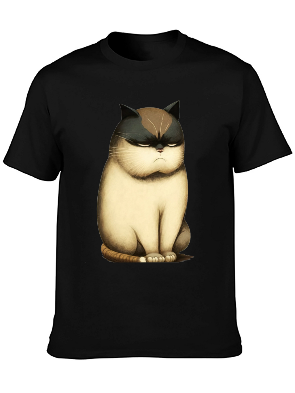 Grumpy Cat T-Shirt - Funny Cartoon Cat Tee