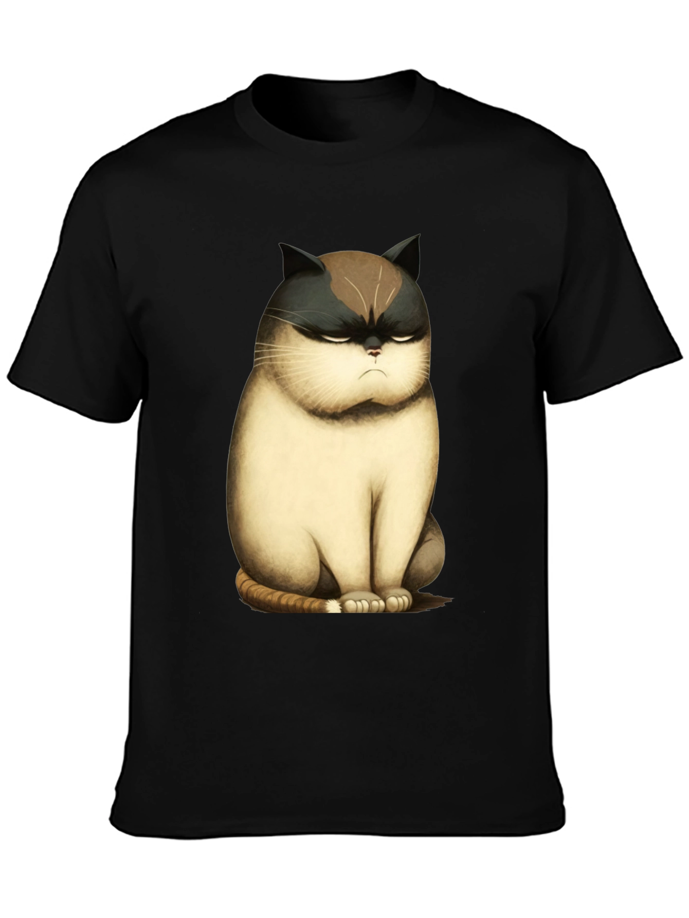 Grumpy Cat T-Shirt - Funny Cartoon Cat Tee