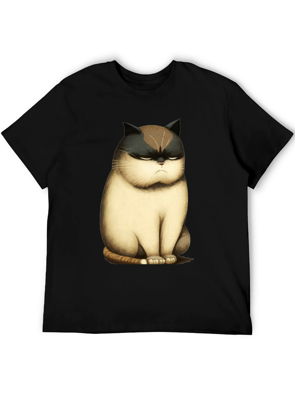 Grumpy Cat T-Shirt - Funny Cartoon Cat Tee