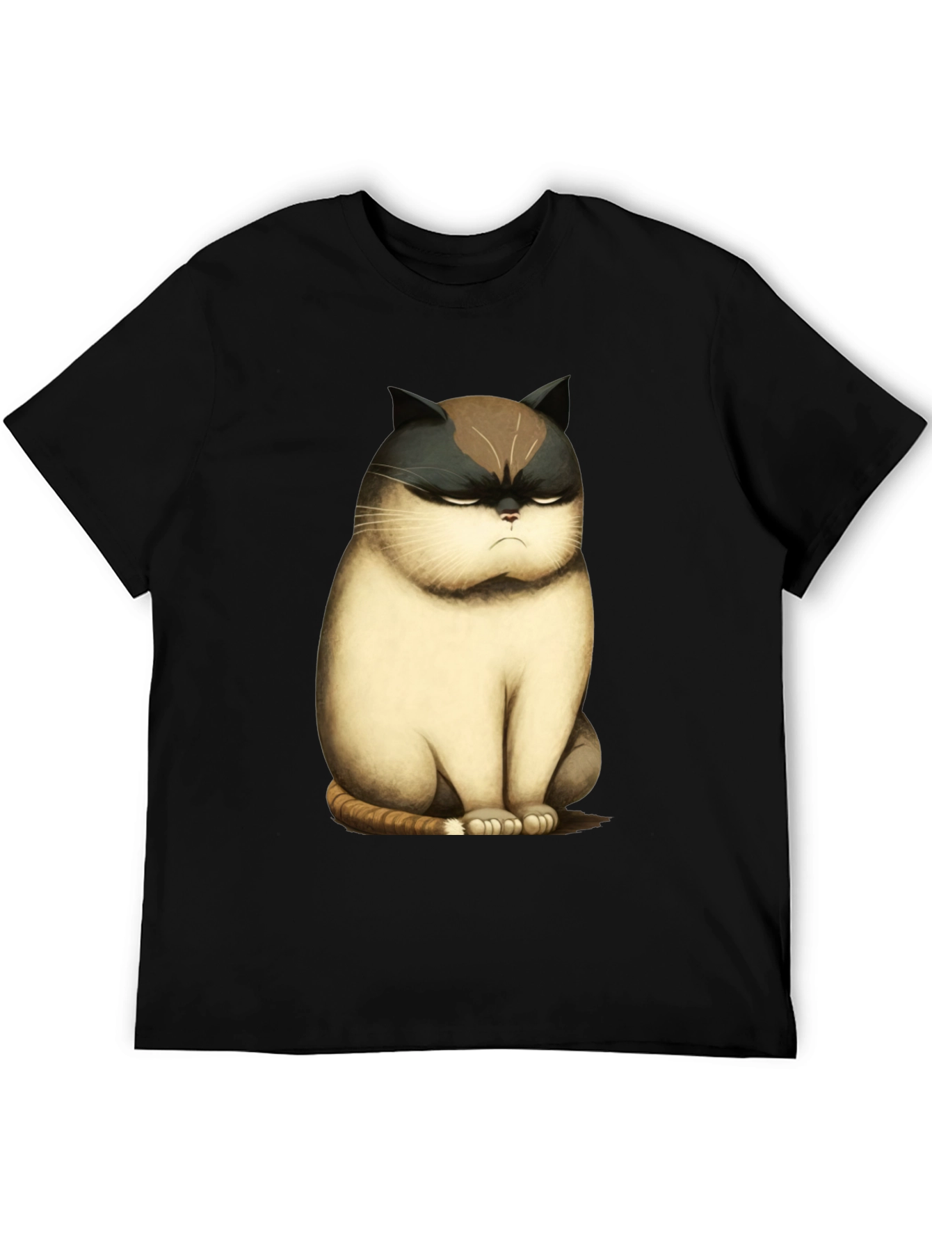 Grumpy Cat T-Shirt - Funny Cartoon Cat Tee