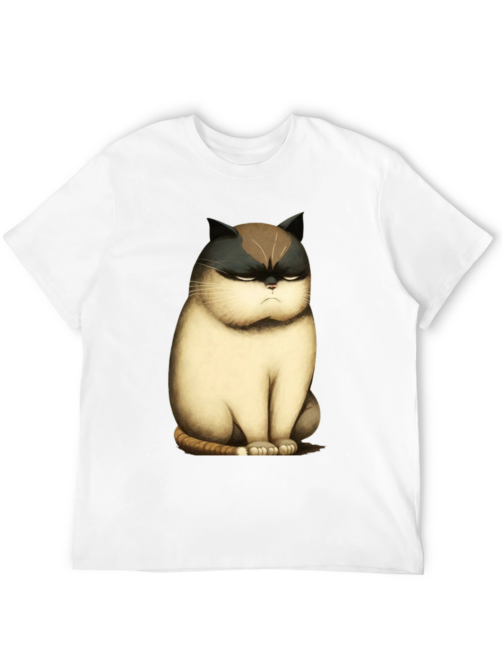 Grumpy Cat T-Shirt - Funny Cartoon Cat Tee