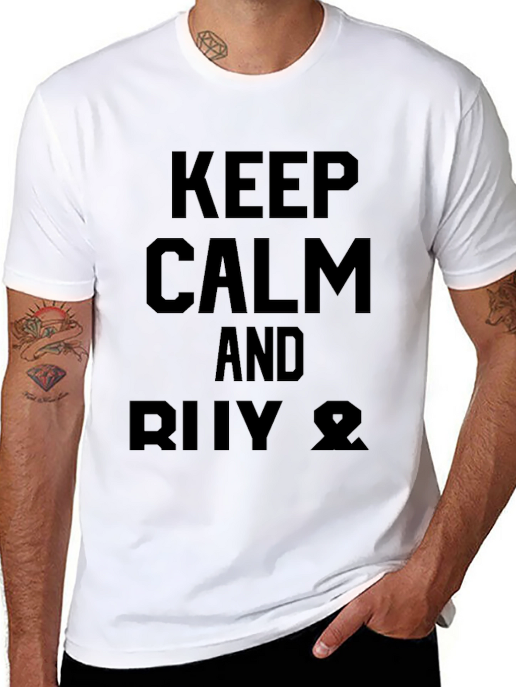 Keep Calm and RIIV Ω Mens Black Graphic T-Shirt