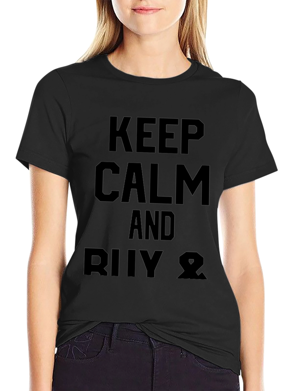 Keep Calm and RIIV Ω Mens Black Graphic T-Shirt