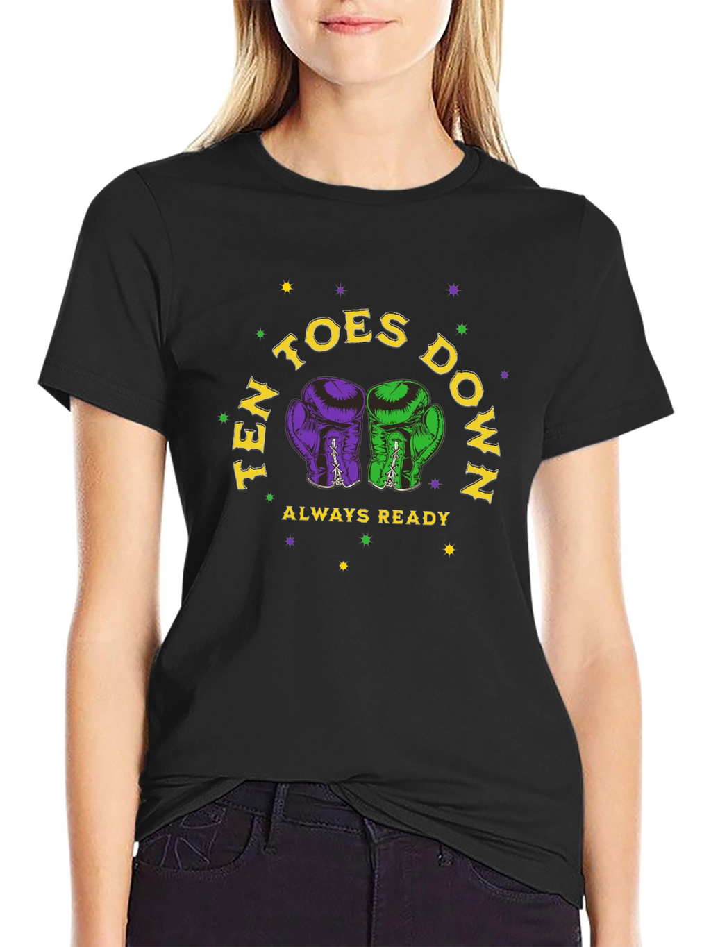 Ten Toes Down Boxing Glove Graphic Tee