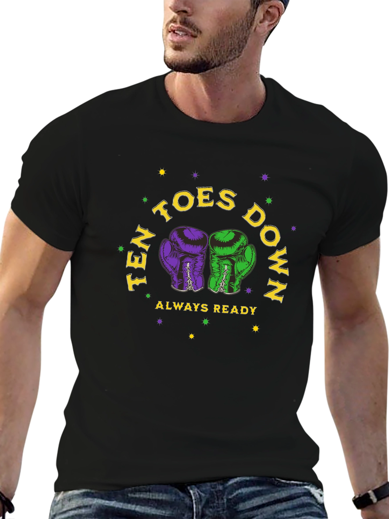 Ten Toes Down Boxing Glove Graphic Tee