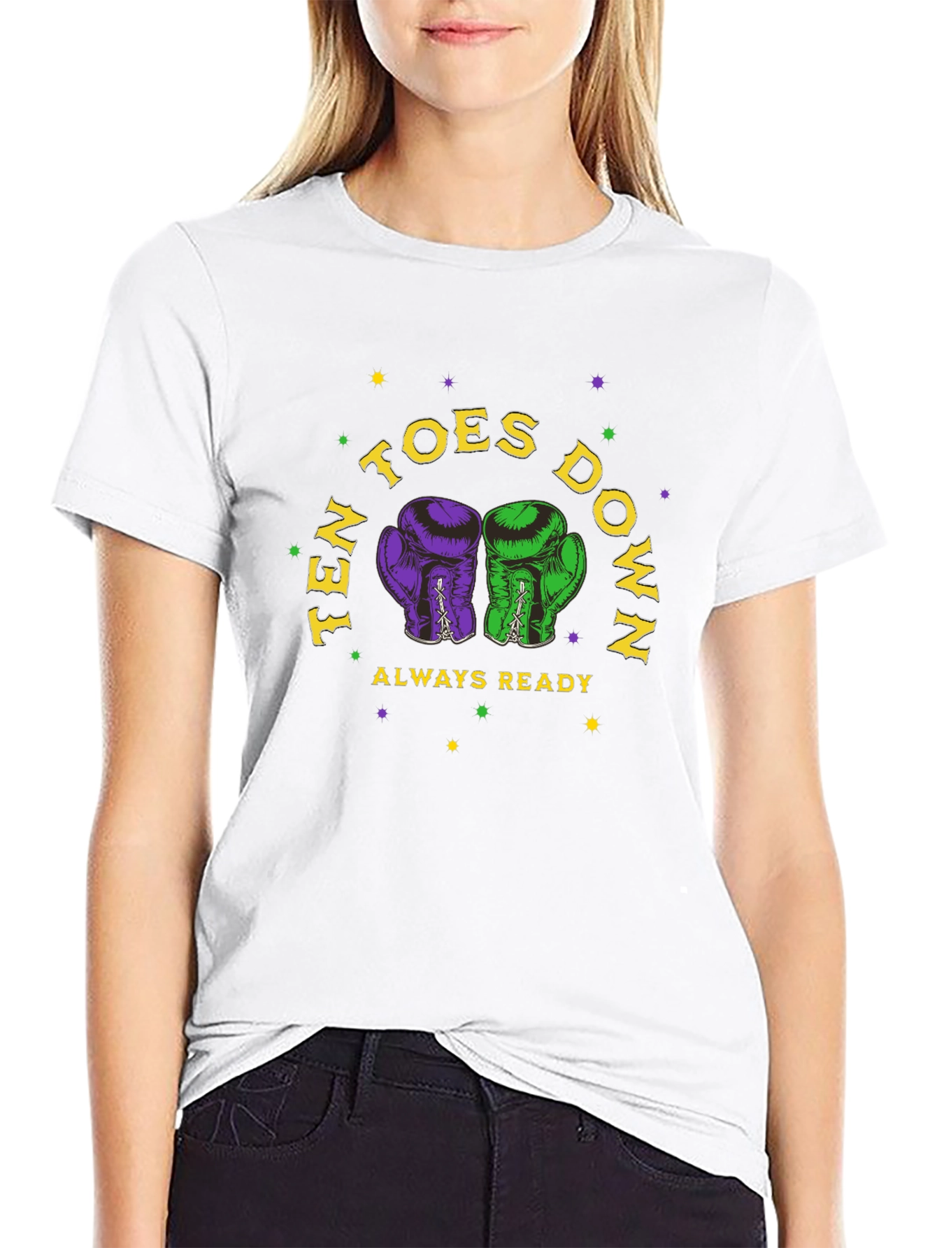 Ten Toes Down Boxing Glove Graphic Tee