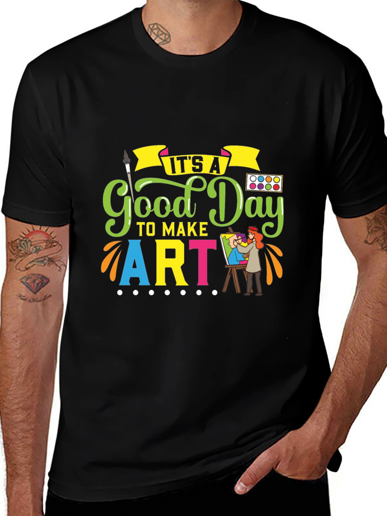 Good Day to Make Art T-Shirt - Black