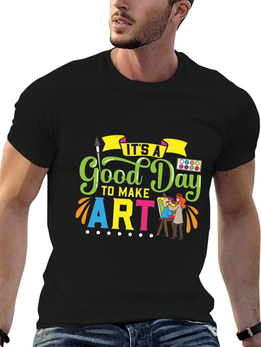Good Day to Make Art T-Shirt - Black