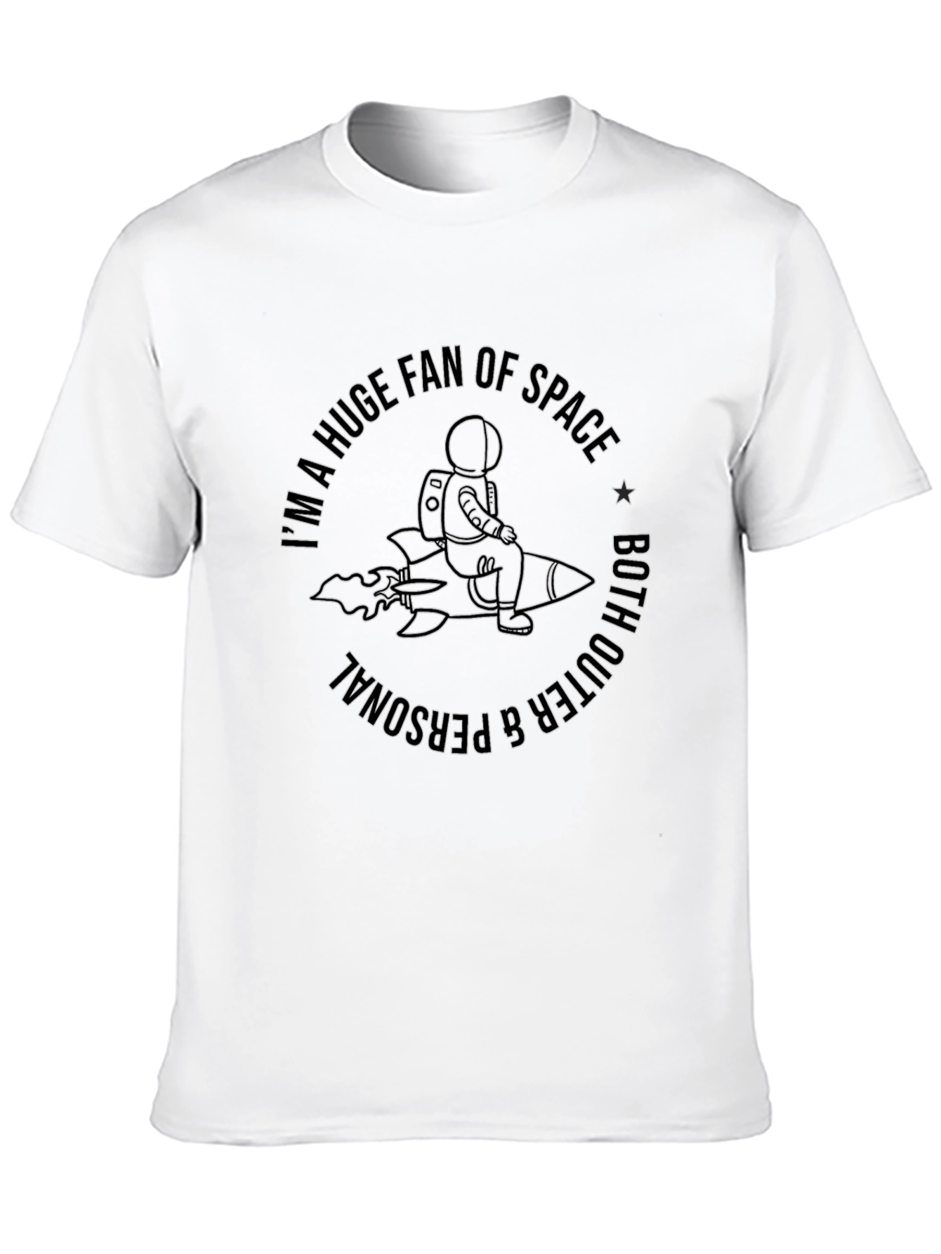 Space Fan T-Shirt Astronaut Rocket Tee