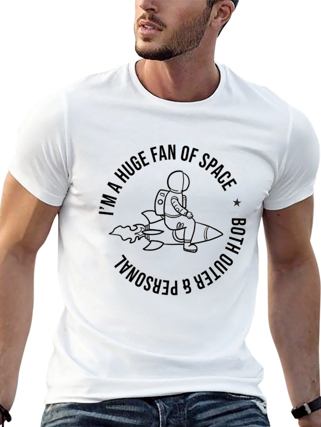 Space Fan T-Shirt Astronaut Rocket Tee