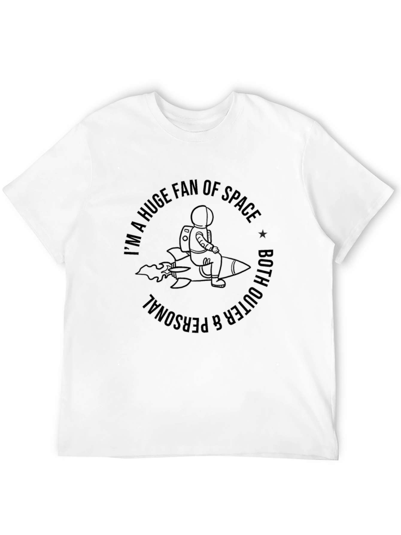 Space Fan T-Shirt Astronaut Rocket Tee