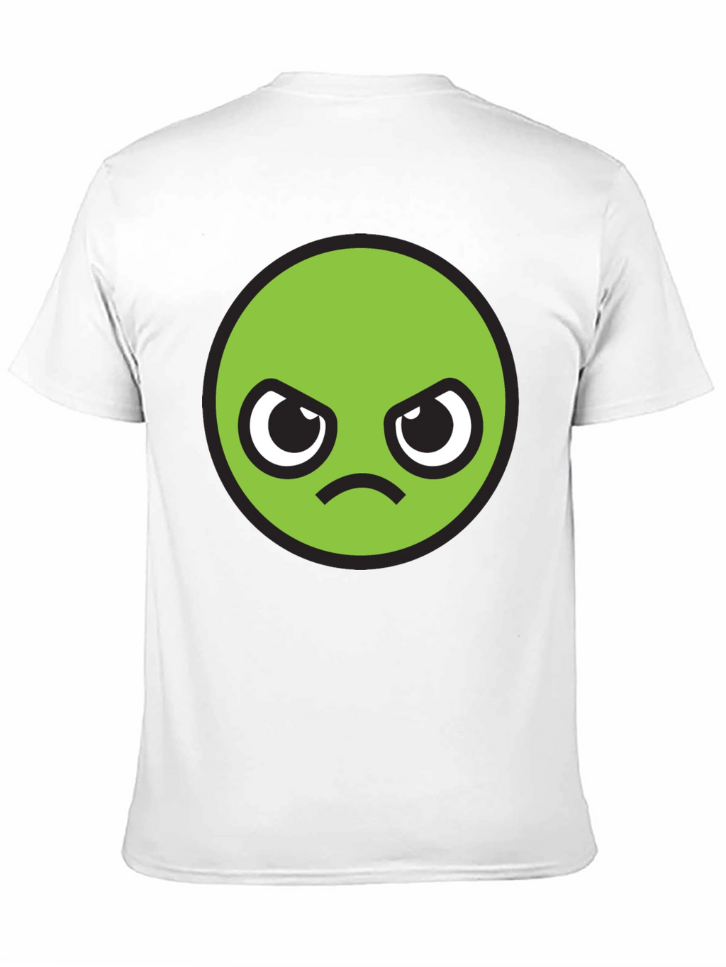 Grumpy Green Emoji T-Shirt - Unisex Black Tee