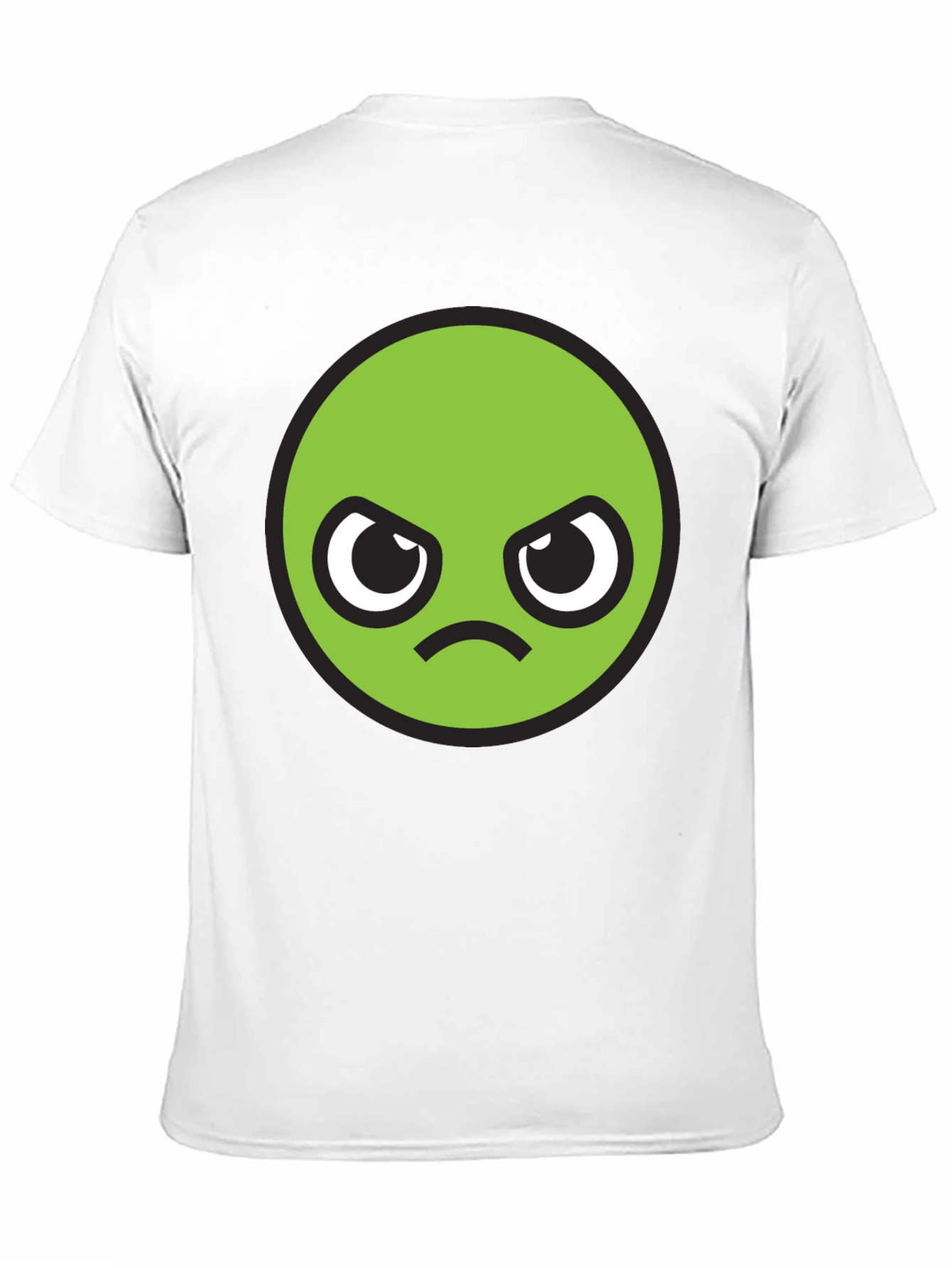 Grumpy Green Emoji T-Shirt - Unisex Black Tee