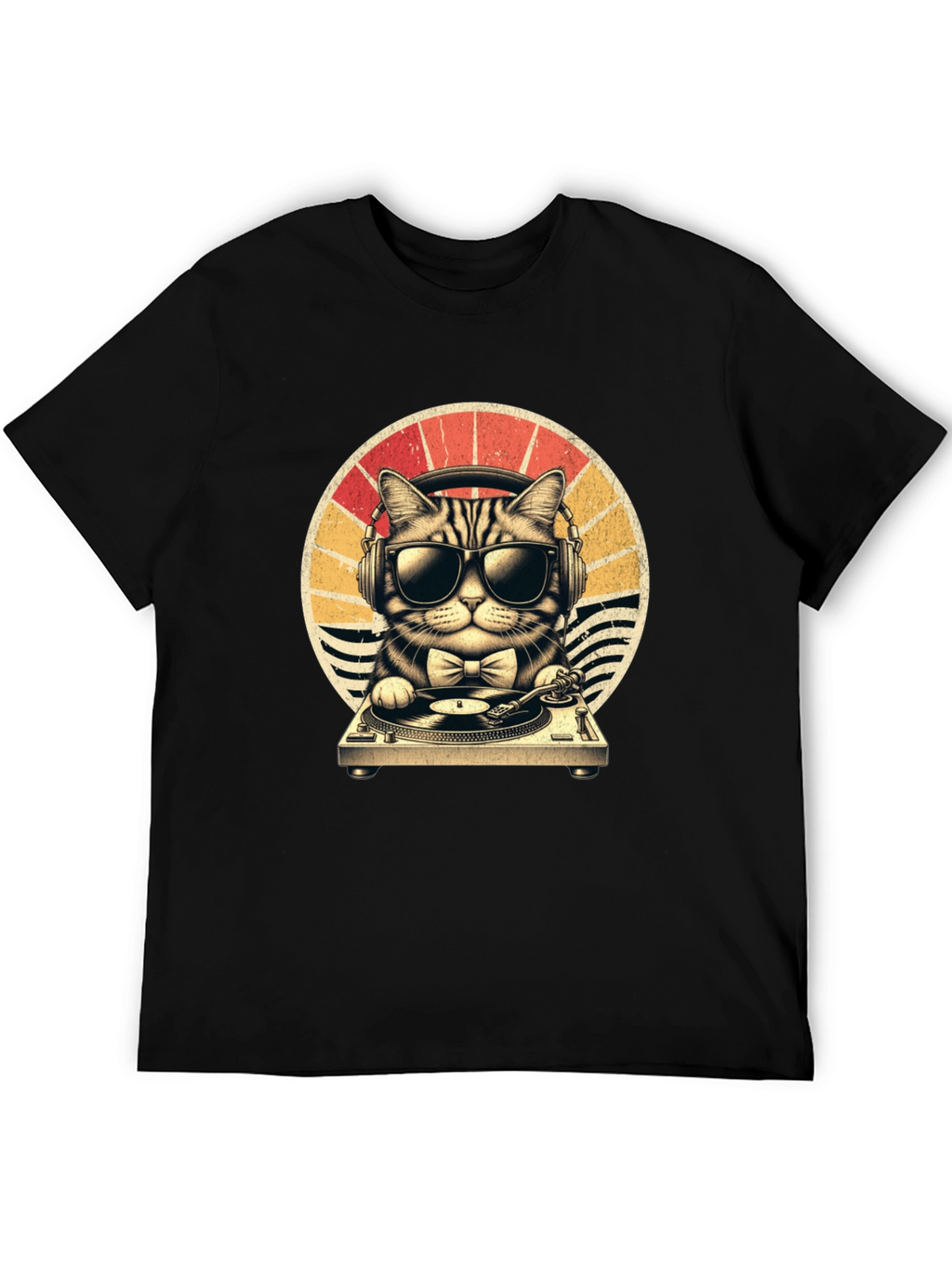 DJ Cat T-Shirt - Retro Style