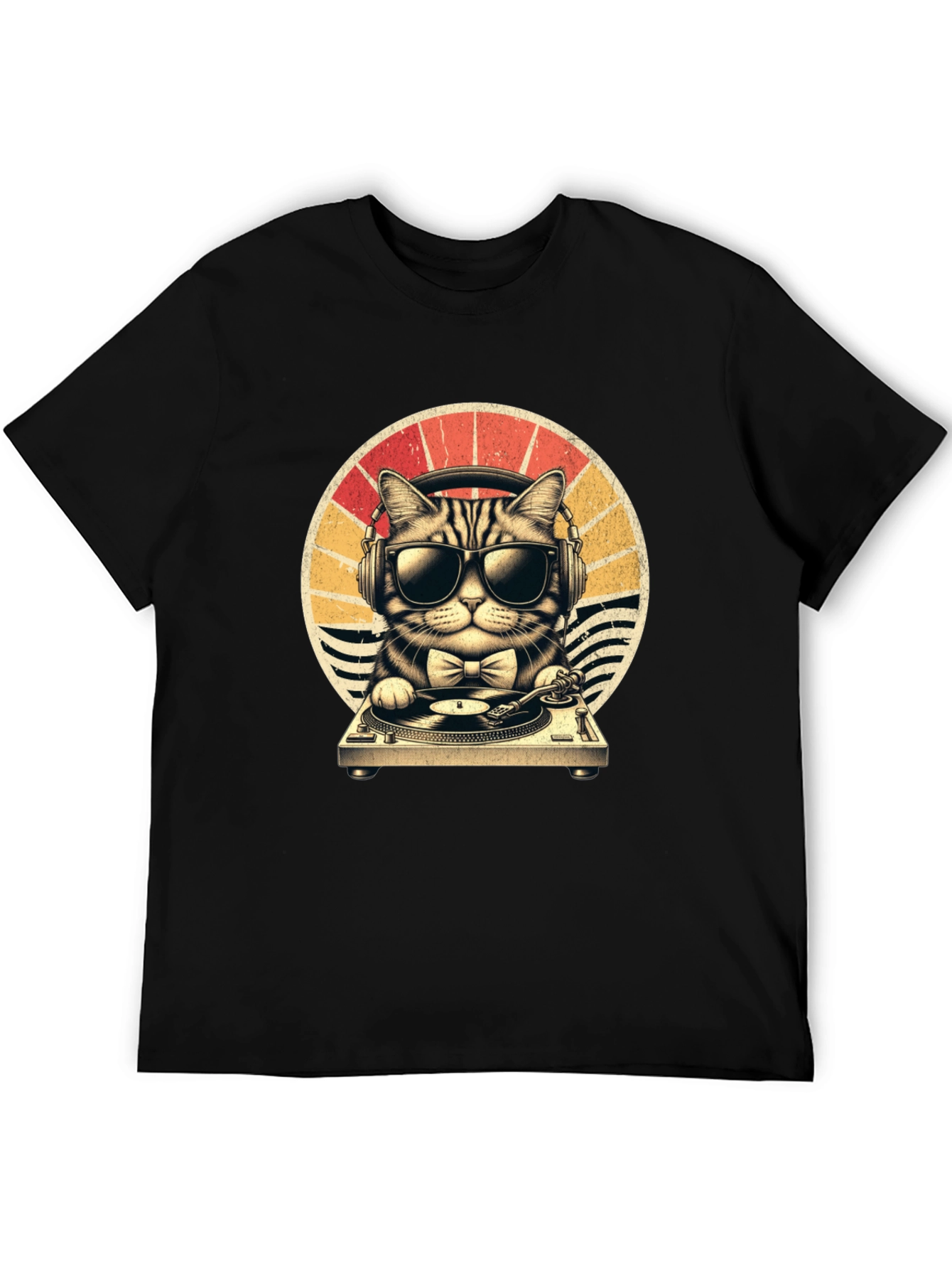 DJ Cat T-Shirt - Retro Style