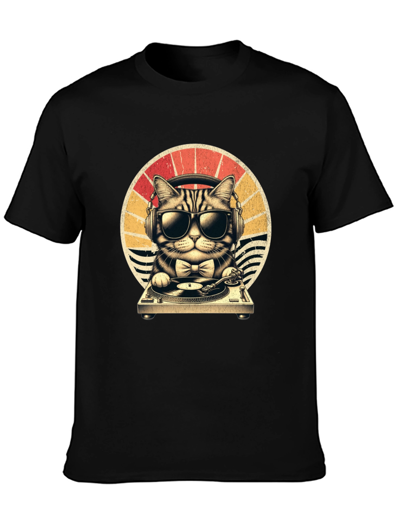DJ Cat T-Shirt - Retro Style