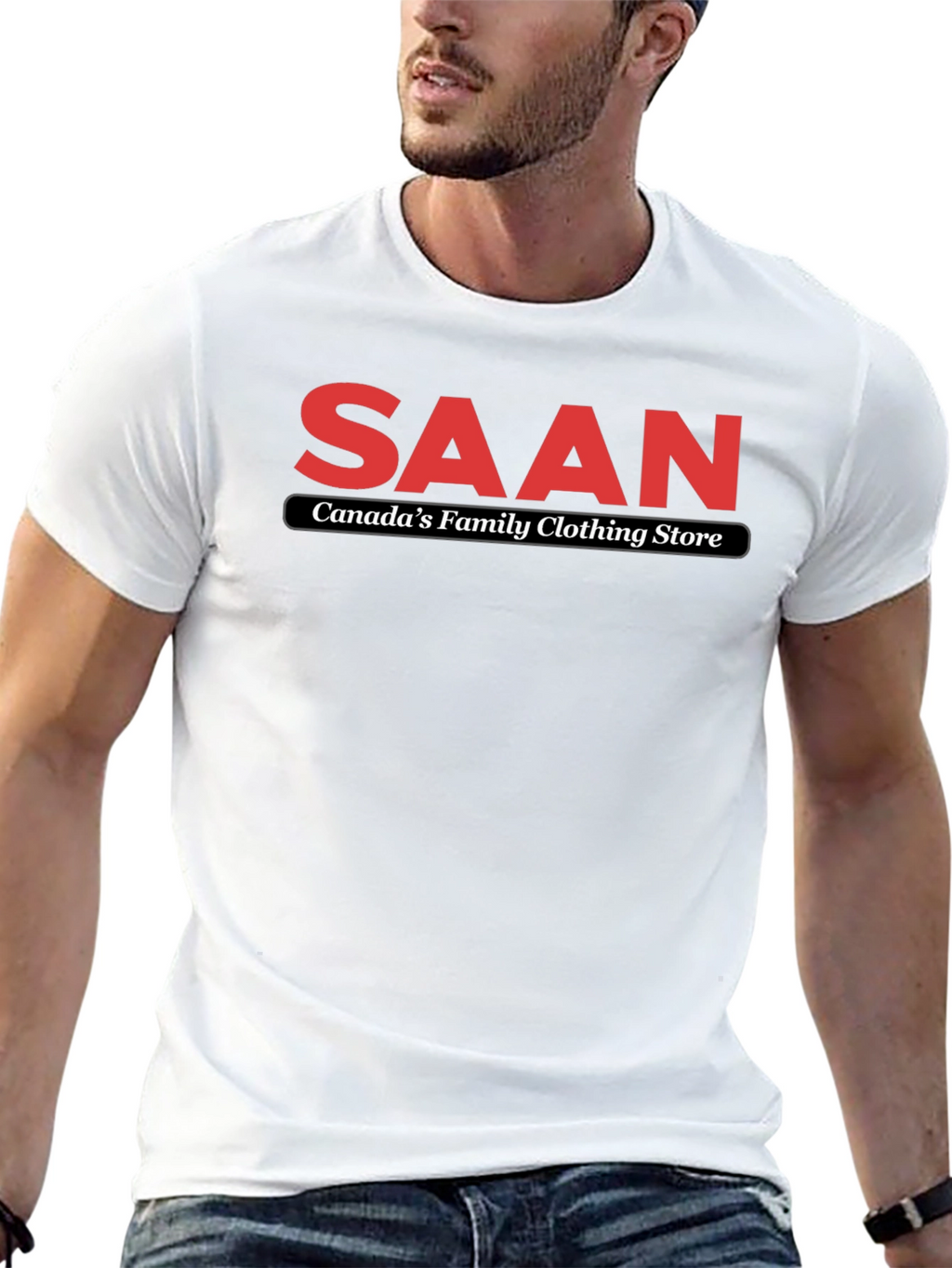 SAAN Canadas Family Clothing Store Black T-Shirt