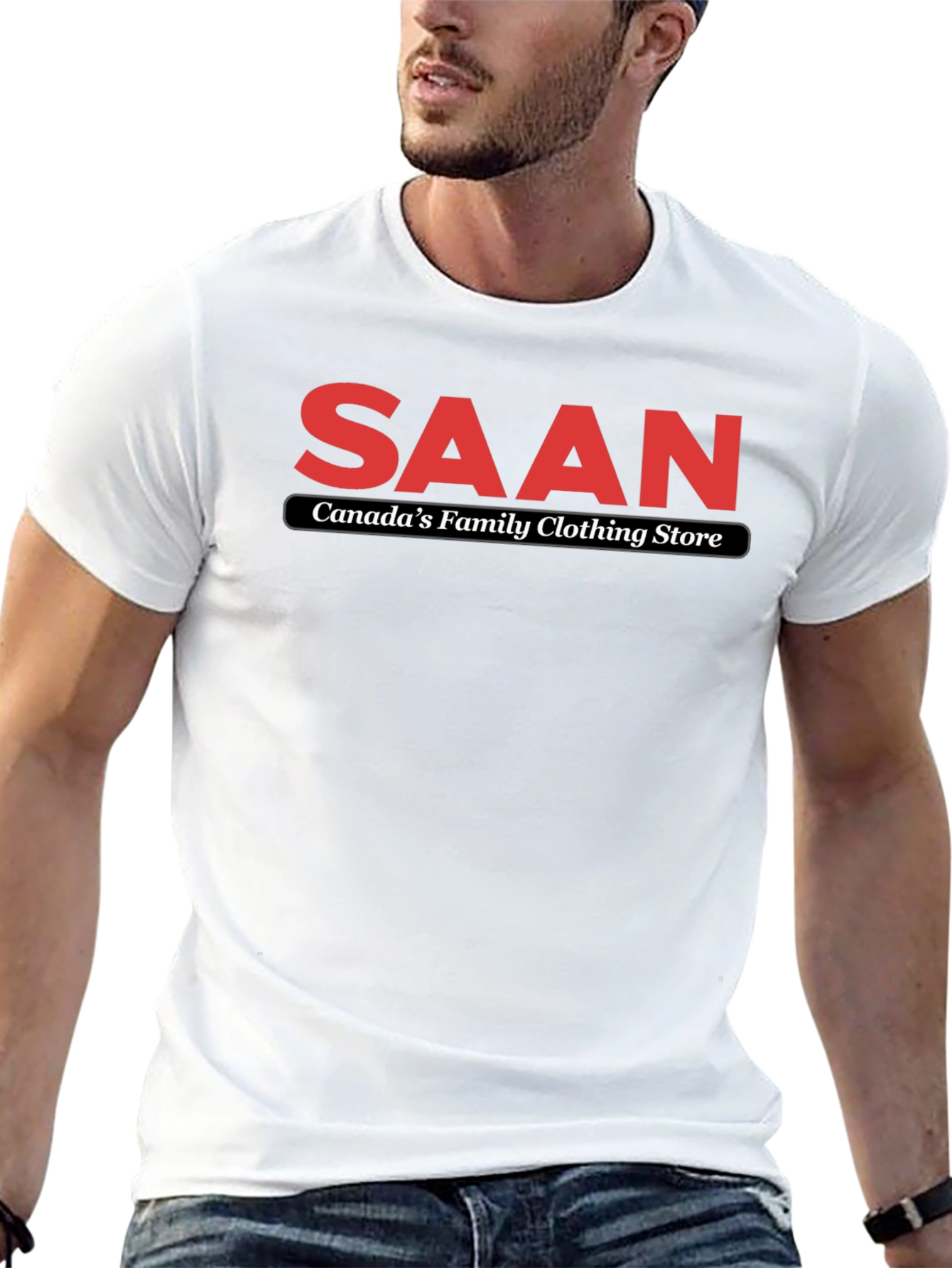 SAAN Canadas Family Clothing Store Black T-Shirt